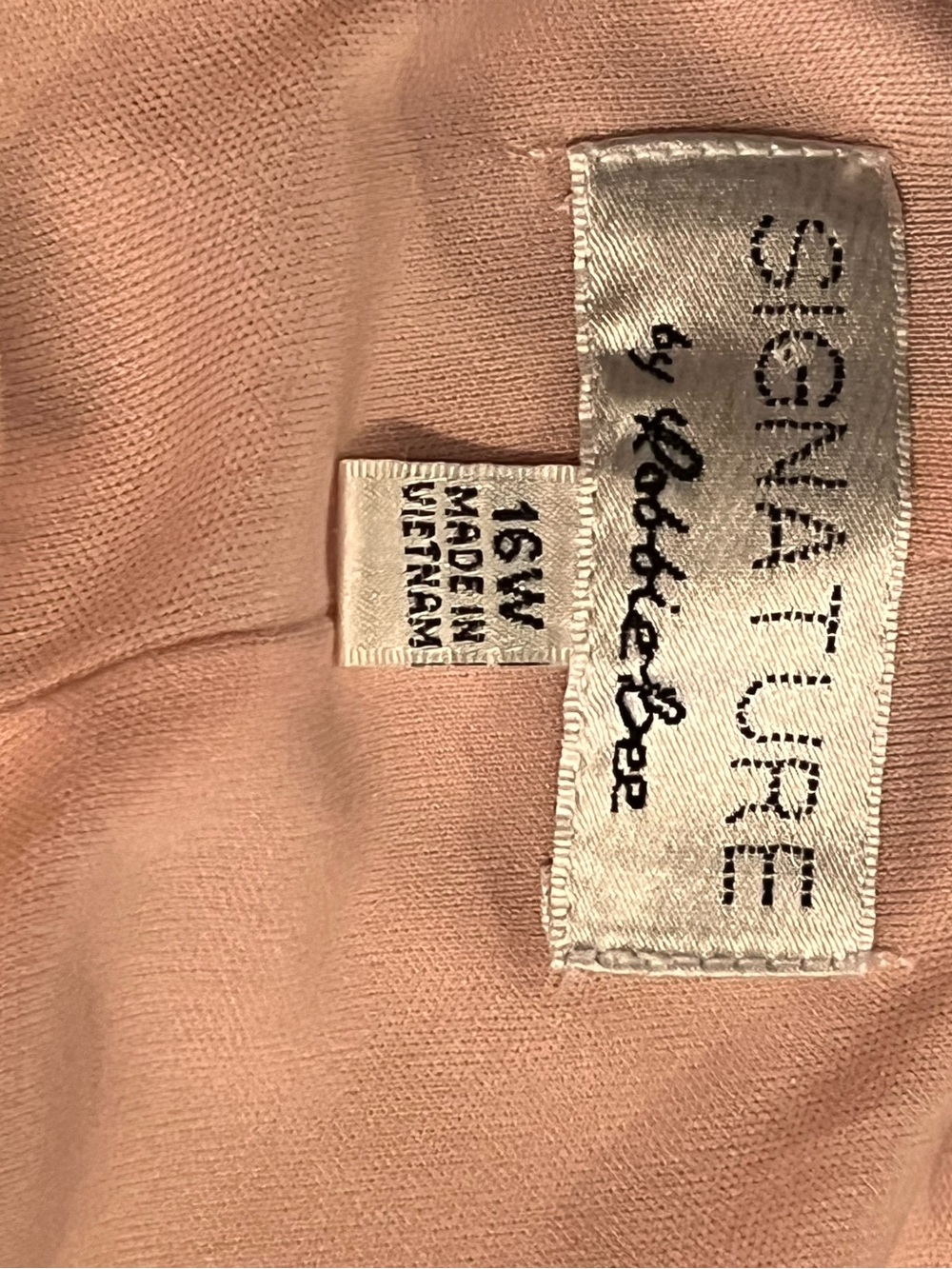 Signature by Robbie Bee Blush Pink Abstract Print Tie Shoulder Shift Dress - Picture 13 of 14